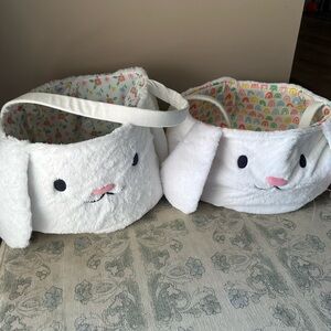 Target Easter Baskets Jumbo Set of 2 - White Plush 🐇🐰